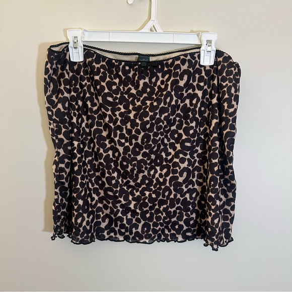 Wild Fable Ruched Leopard Mini Skirt - XL - Picture 2 of 5